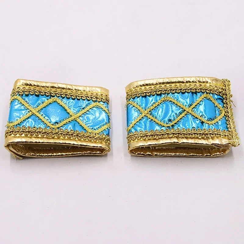 Pharaoh Costume Accessory Set – Egyptian King Belt, Collar & Wristbands for Men