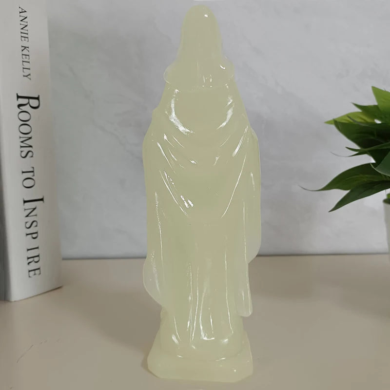 21.5cm Golden Virgin Mary Statues Big Resin Madonna Sculpture Christmas Decorations For Wedding Office Christmas Gift