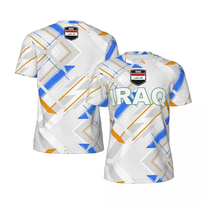 Iraq Flag Graphic Mens Football Jersey Fashion National Emblem 3D Printed Sports T Shirt Casual Oversized Breathable Tees Tops