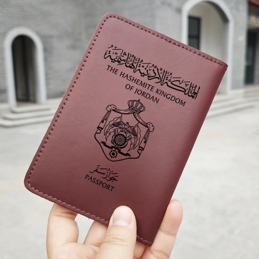 Jordan Passport Cover – Handmade Hashemite Kingdom Leather Holder with Card Wallet