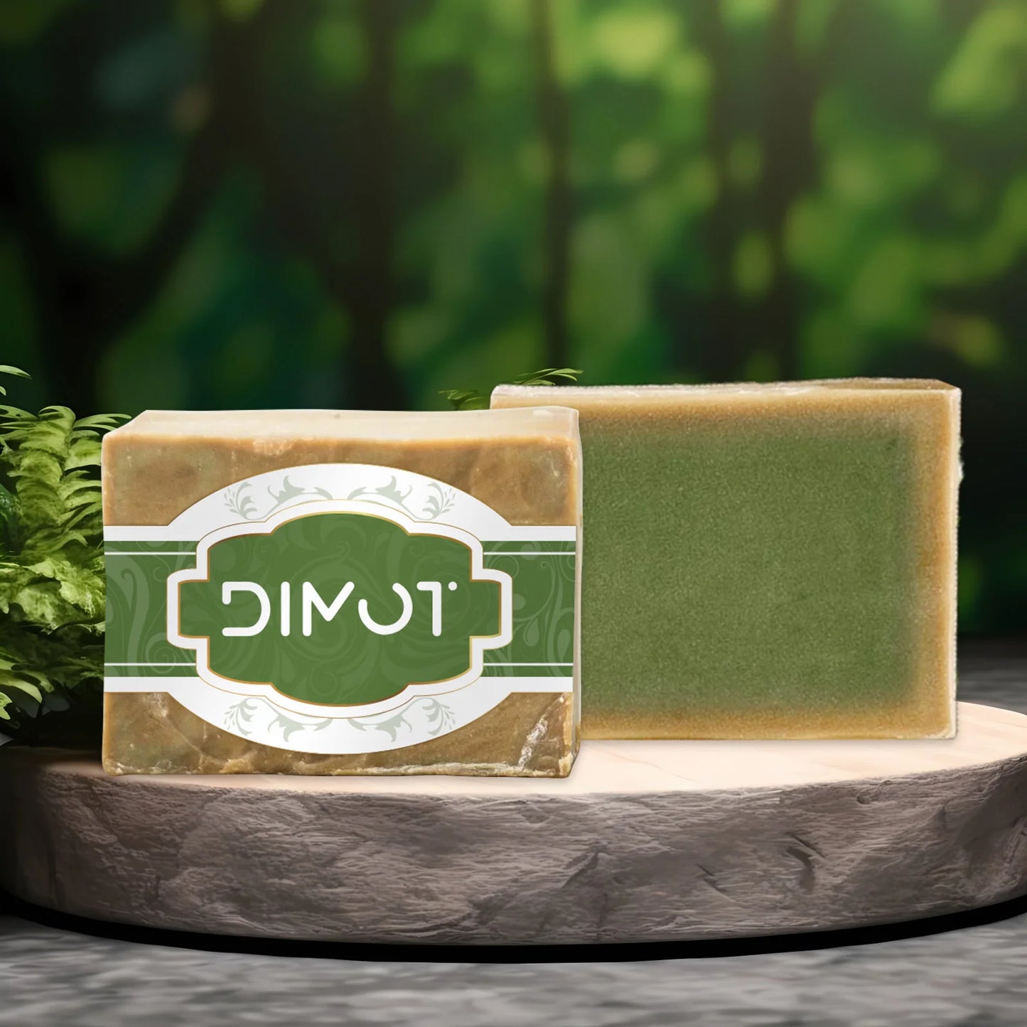 Olive Oil Soap Bar - Handmade Natural Plant-Based Soap for Face, Body & Hair, with Olive Fruit Oil, for Moisturizing 200g