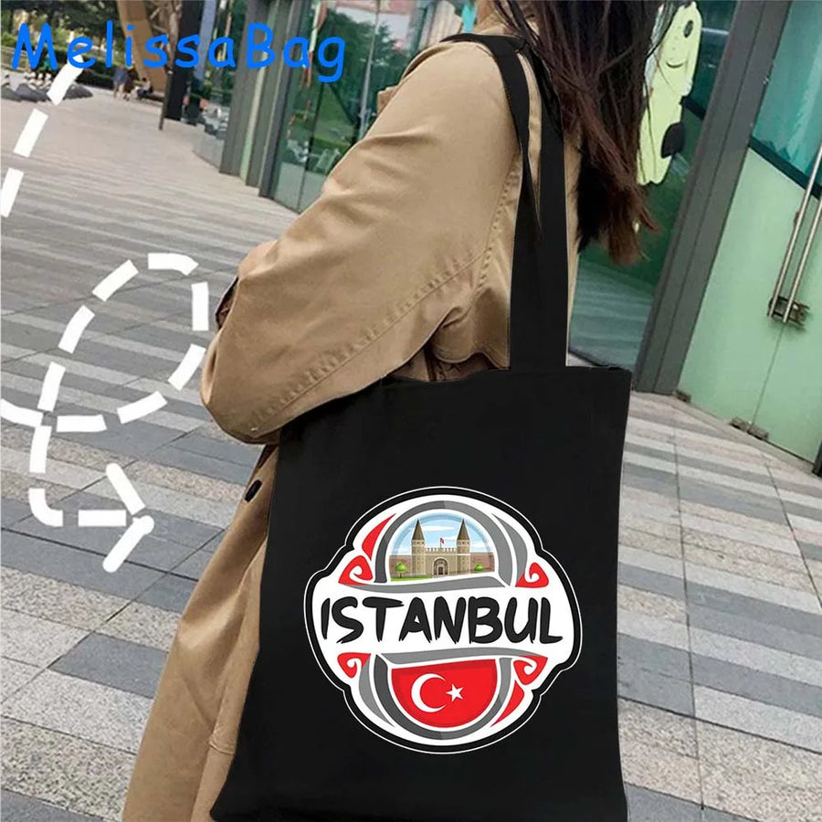 Istanbul in Watercolor – Sultan Ahmed & Galata Skyline Tote