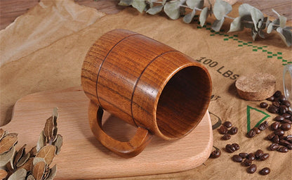 Handmade Spruce Wood Cups – Natural Big Belly Mug for Tea, Coffee & Milk