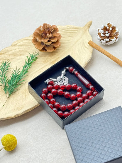 33 Beads Solid Color Acrylic Muslim Tasbih Islamic Prayer Beads Gift Box