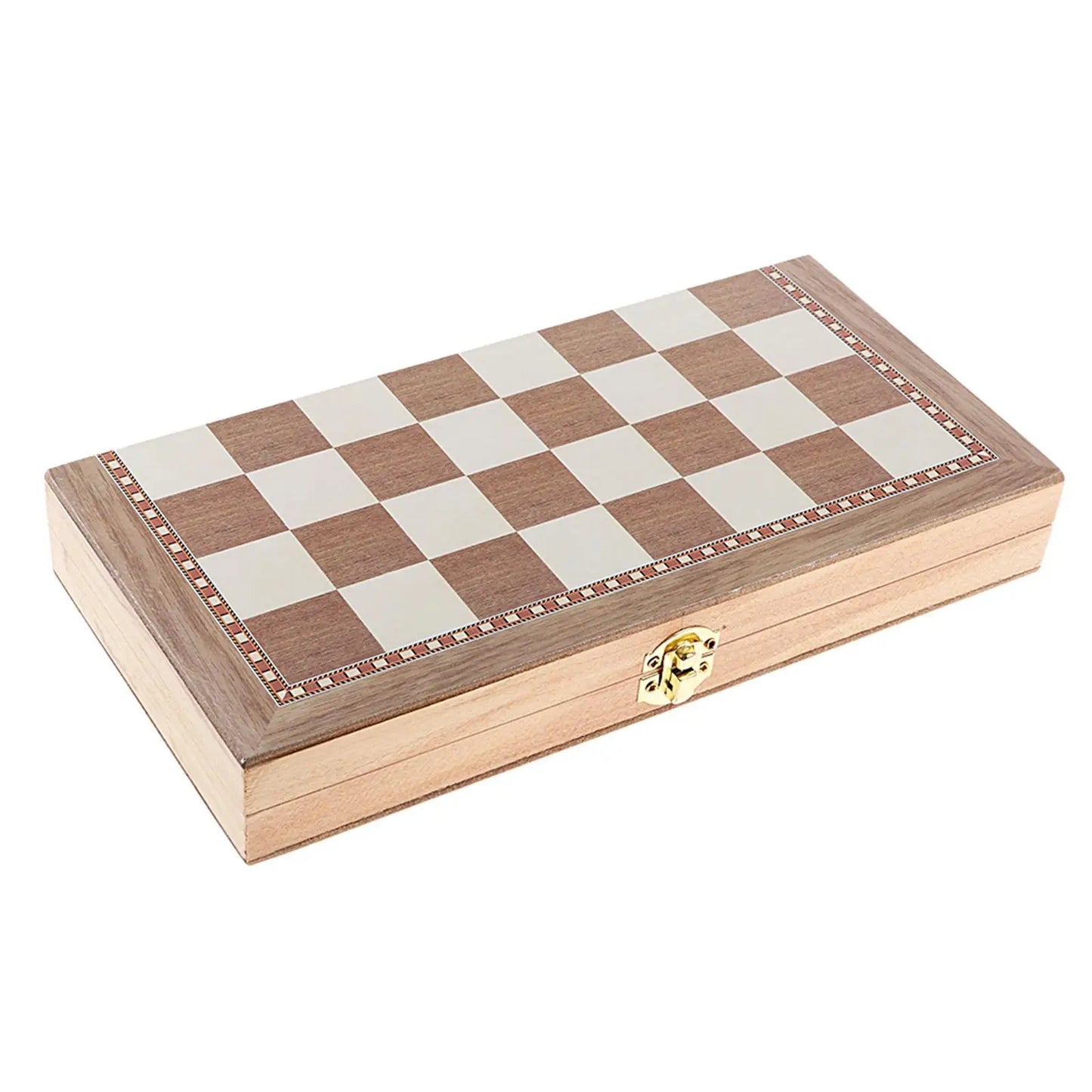 Portable International Chess / Checkers / Backgammon 3 in 1 Set with Foldable