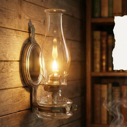 Retro Wall-Mounted Oil Lamp Horse Lamp Kerosenes Old Oil Lamp Old Bronze Nostalgic Oil Camp Lamp Outdoor Tent Lamp