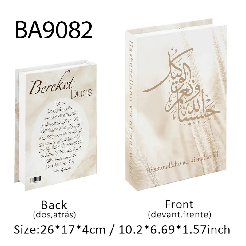 Islamic Kaaba Mosque Luxe Fake Book Storage Box Home Interior Decoration Decorative Books Coffee Table Bedroom Living Room Decor