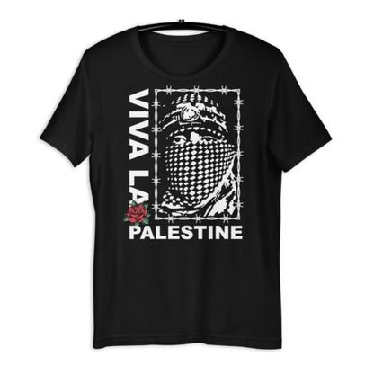 Palestine Unisex Black Tshirt Gaza T Shirt Character Graphic Printed T-shirt Slogan Printed Tees Men Women Cotton Tee Tops