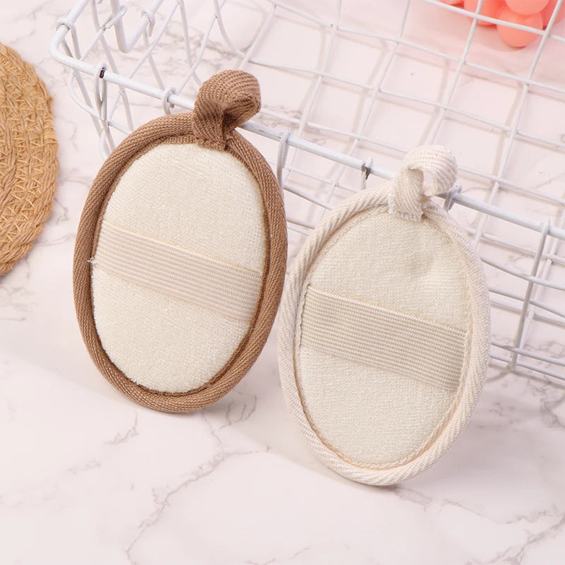 1/2Pcs Natural Loofah Skin Bath Wipes  Foaming and Mud Scrubbing Bath Wipes Bath Towels Bath Flower Accessories