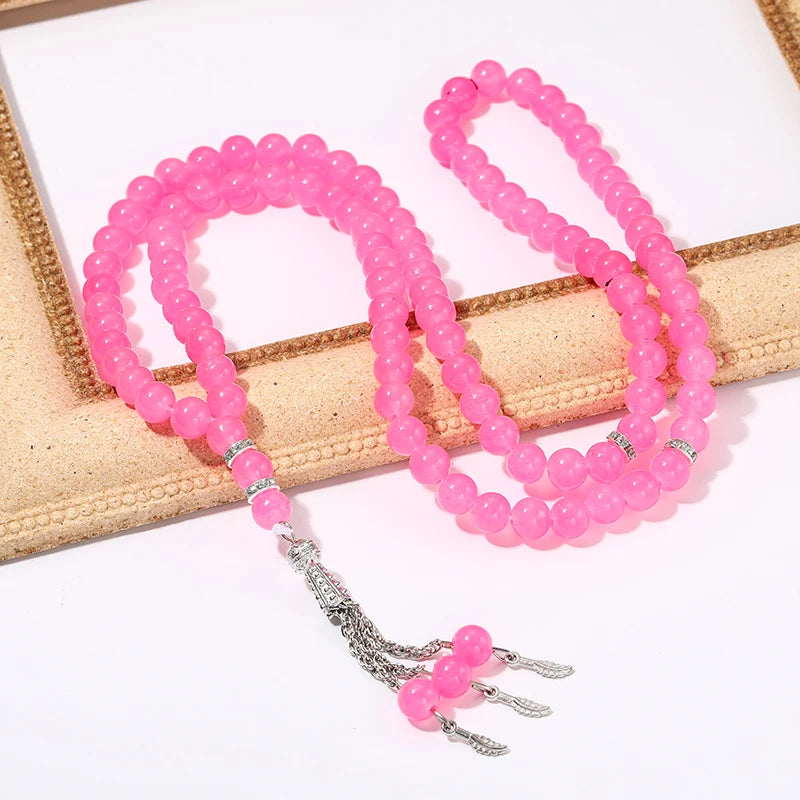 Handmade 99 Beads Tasbih Prayer Rosary Beads Bracelet Fashion Decorative Tassels Bracelet Islamic Religion Jewelry Party Favor