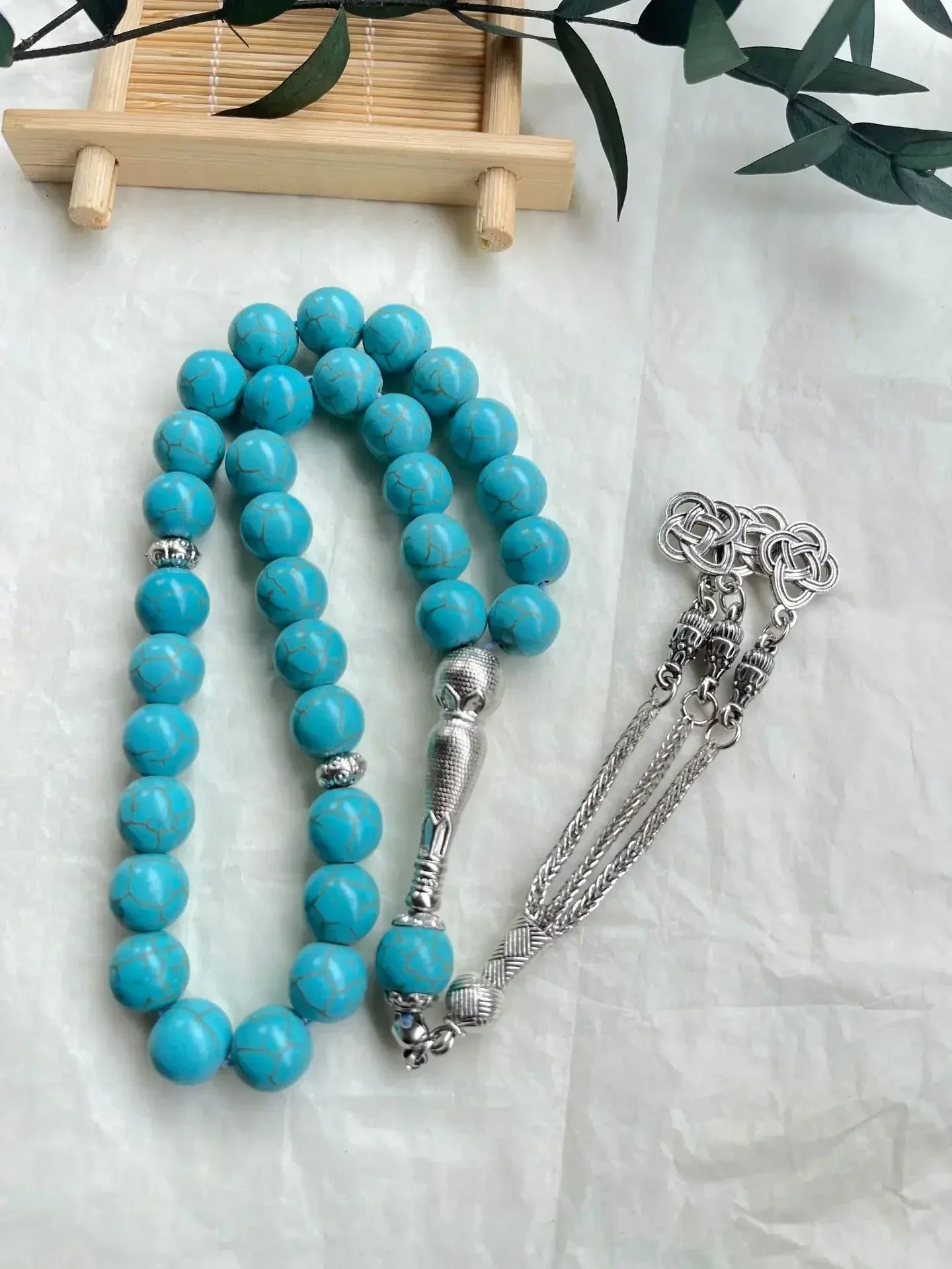 10mm 33pcs Glass Tassel Turkish Muslim Rosary Islamic Prayer Beads Bracelet for Women Jewelry Tasbih Tasbeeh Allah Mohammed