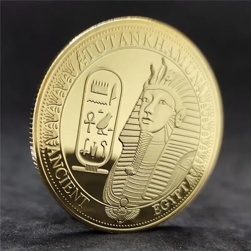 Anubis & Pharaoh Silver Commemorative Coin – Ancient Egyptian Collectible
