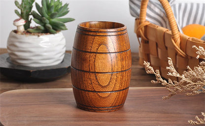 Handmade Spruce Wood Cups – Natural Big Belly Mug for Tea, Coffee & Milk