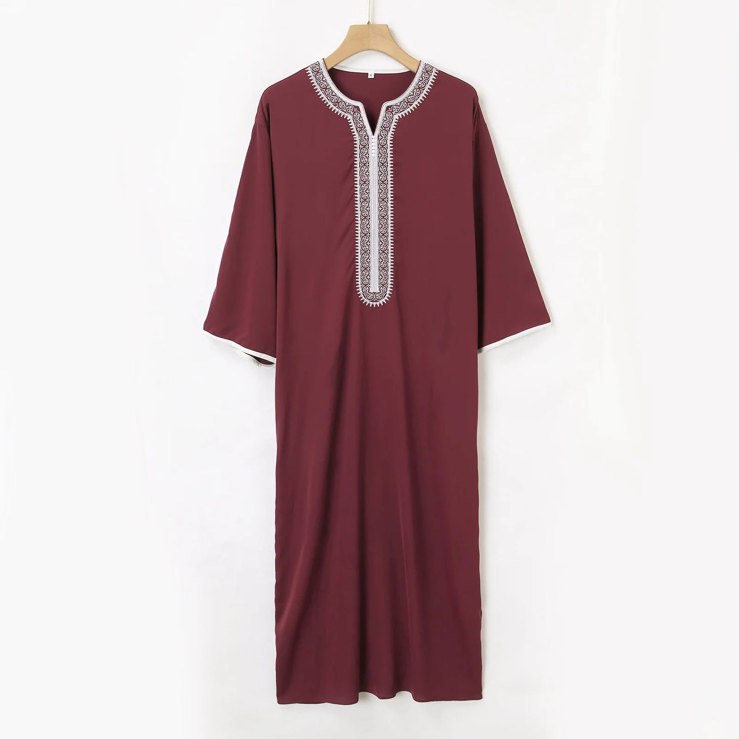 Muslim Men Long Robe Jubba Thobe Embroidery Abaya Saudi Prayer Dishdasha Ramadan Dubai Islamic Abayas Gown 2025 Morocco Kaftan