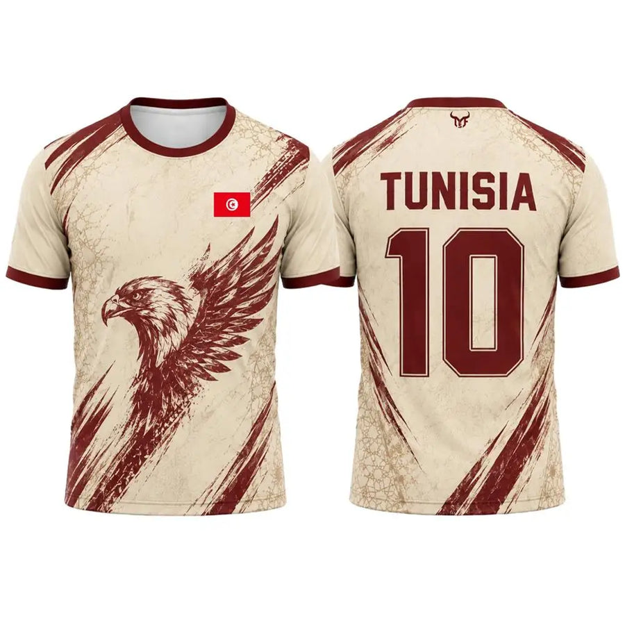 Tunisia Flag Soccer Jersey – Quick-Dry Training Uniform, Unisex O-Neck Top