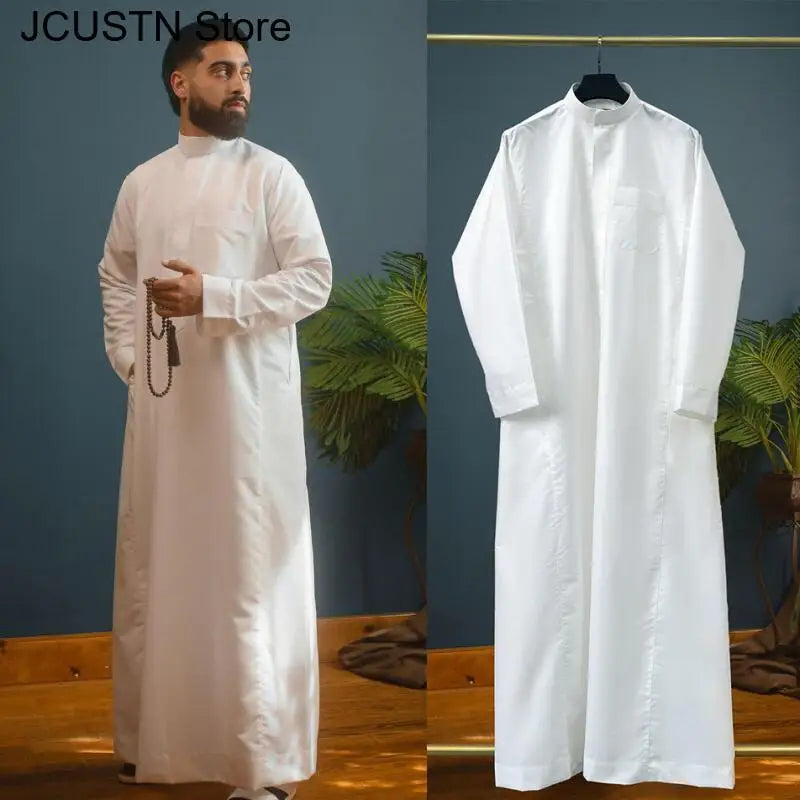 The Qatari Majlis – Men's Collared Long Robe with Pocket