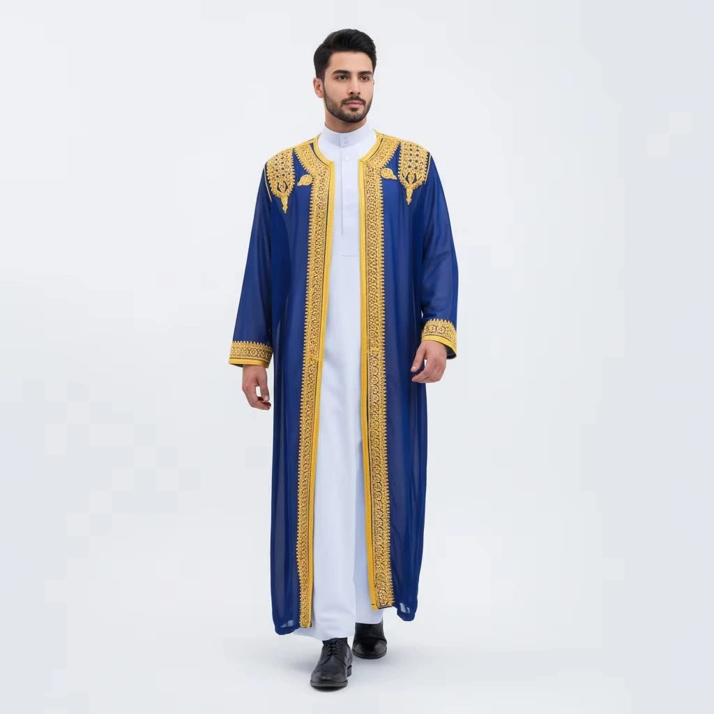 Men's Muslim Clothing Modest Fashion Abaya Thobes  for Muslim Men Modesty Dress Code Islamic Wear for Men