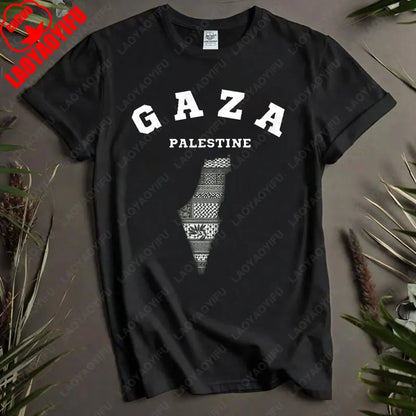 Harajuku Gaza P-Palestine Unisex T-Shirt Activist Statement Shirt Festival Apparel Loose Casual Comfort Cotton Short-sleeve Tees
