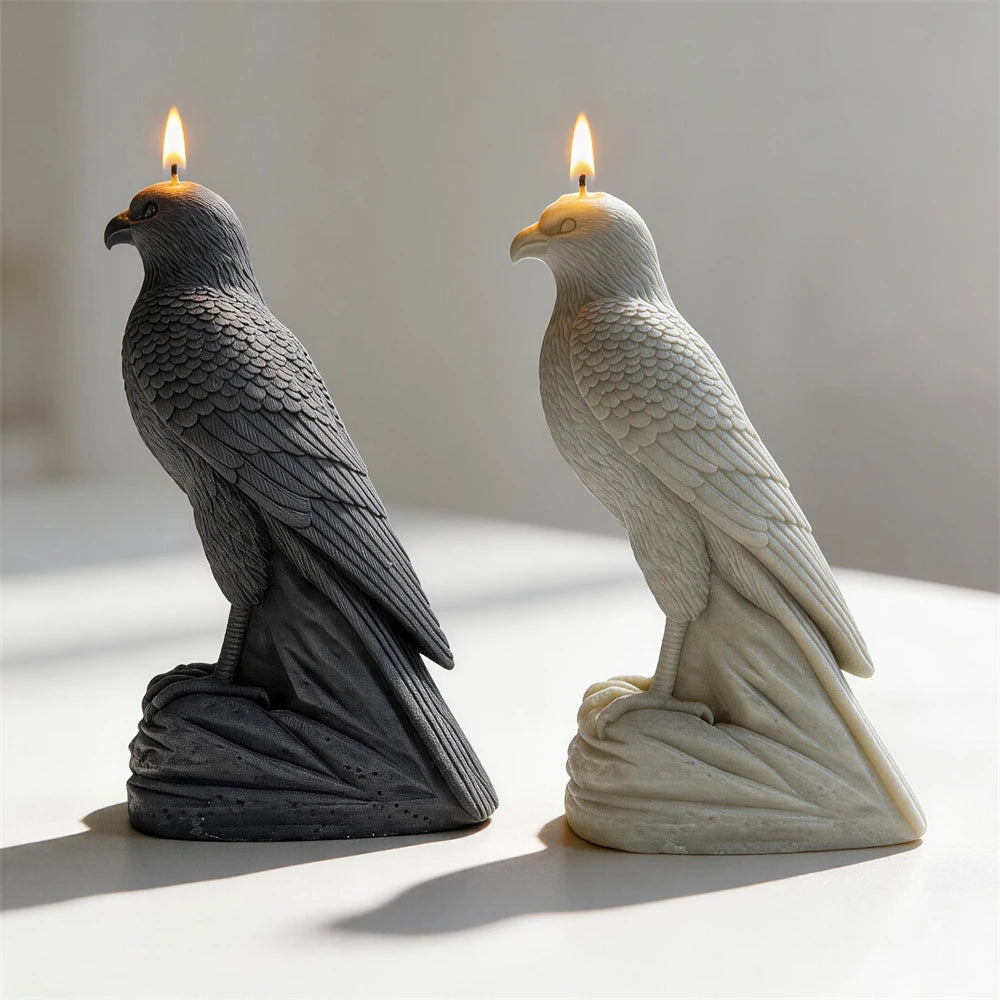 21CM Arabic Falcon Figurine Silicone Mold Home Decor Arabian Falcon Statue Soy Wax Candle Mold Animal Resin Plaster Mould