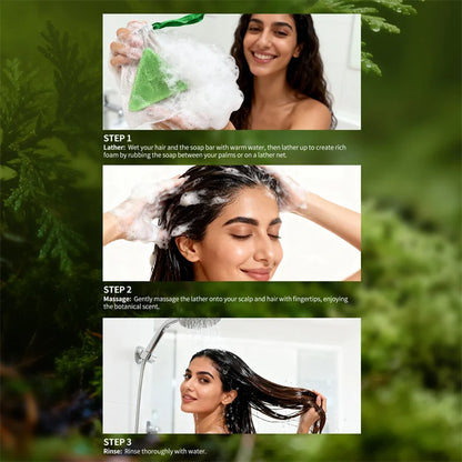 120g Usman Grass Herbal Shampoo Soap Hair Loss Treat Solid Shampoo Bar Strengthen Hair Root Oil Control Hair Growth Hair Care