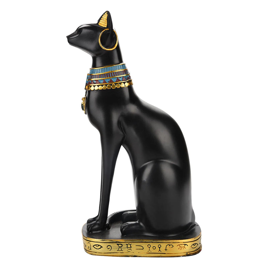 Egyptian Cat Resin Figurine – Handcrafted Bastet Ornament for Home & Gift