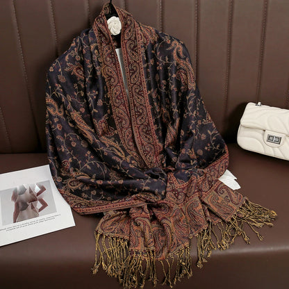 The Pashmina Veil – Long Cashmere Hijab Shawl for the Muslim Woman