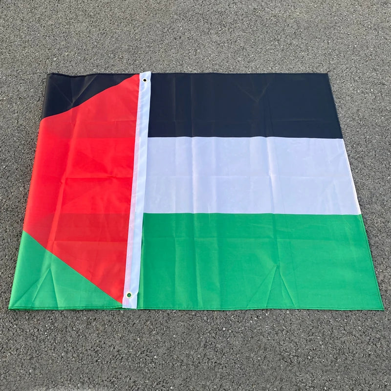 aerlxemrbrae Large Palestine Flag 60*90cm   /150 x 90cm hanging High Quality Polyester Gaza Palestinian banner