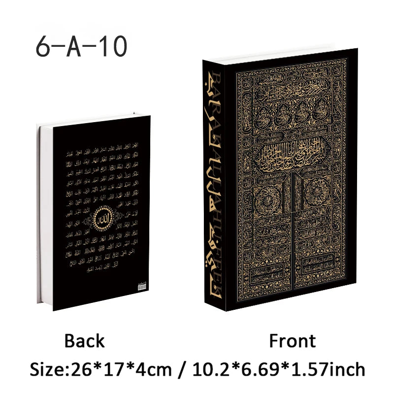 Kaaba Mosque Arch Moroccan Islamic Decorative Books Storage Box Fake Book Coffee Table Living Room Interior Home Decor Quran