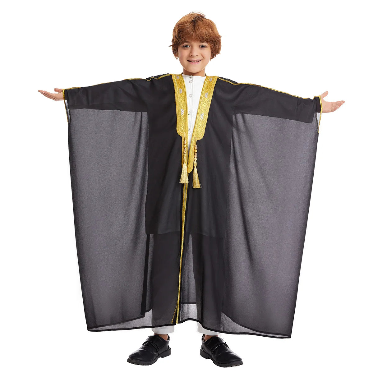 Boys' Eid Dishdasha & Open Abaya – Children's Modest Islamic Robe for Ramadan & Prayer