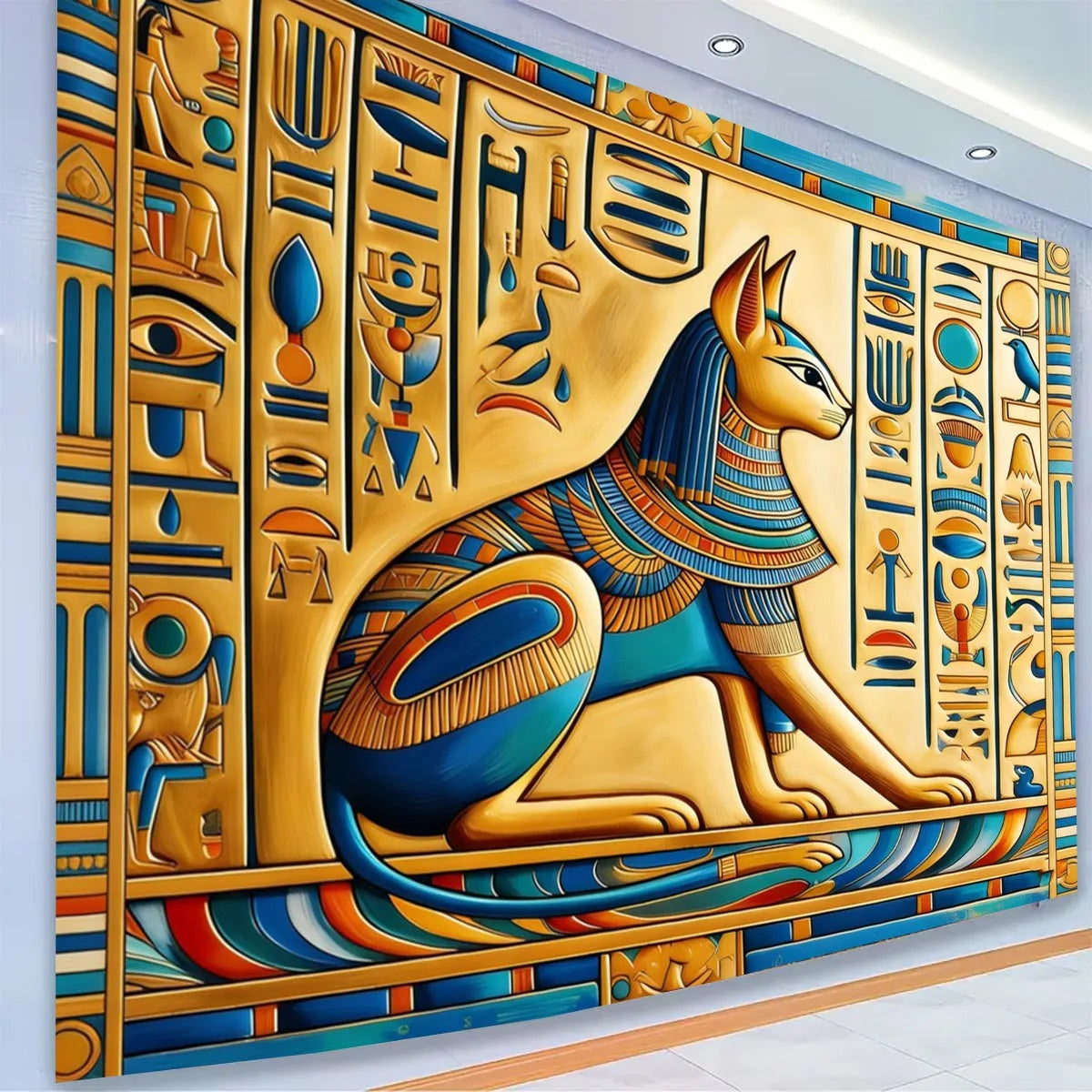 Ancient Egyptian Goddess Tapestry – Pharaoh & Anubis Wall Hanging for Heritage Decor