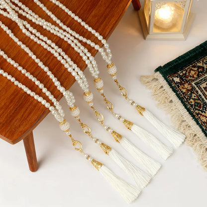 5-20Pcs Muslim Prayer Beads Islamic 99 Pearls Charm Bracelets with Tassel 2026 Eid Mubarak Ramadan Festival Gift Home Decoration