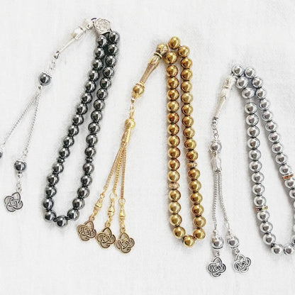 Middle East Retro Simple Muslim Fashion Obsidian Rosary Beads Are Worn Daily with Prayer Holiday Gatherings Bracelet Jewelry