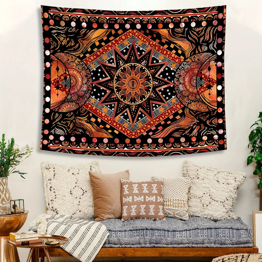 The Boho Sun – Retro Ethnic Totem Tapestry Wall Decor