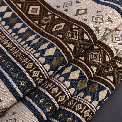 148x100cm Thickener Chenille Jacquard Sofa Fabric Cloth Stripe Luxury Anti-Slip Sofa Cover Boho Fabric Set Luggage DIY Clothing