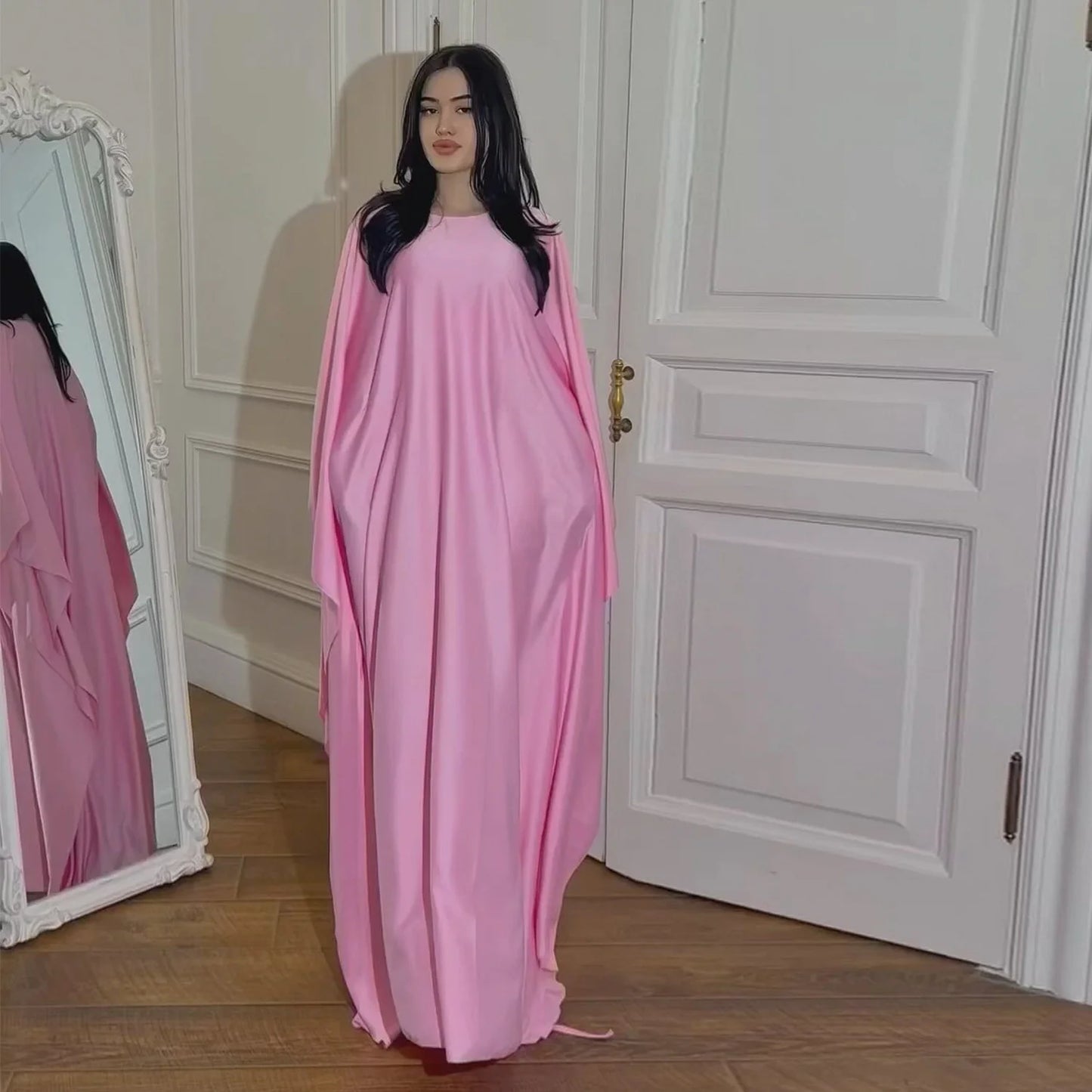 Closed Batwing Abaya Women Muslim Dress Turkish Islamic Dress Women 2024 For Party Kebaya Kaftan Turkey Caftan Marocain Femme