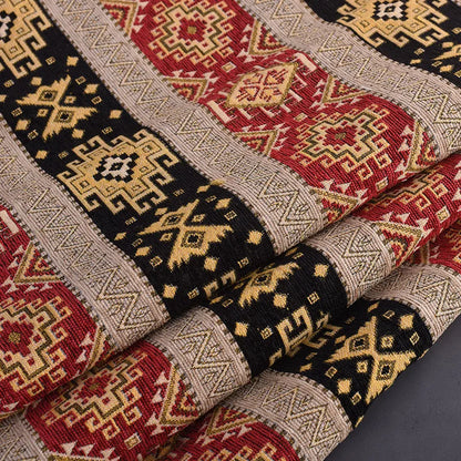 148x100cm Thickener Chenille Jacquard Sofa Fabric Cloth Stripe Luxury Anti-Slip Sofa Cover Boho Fabric Set Luggage DIY Clothing