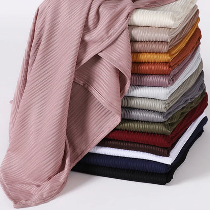 The Knitted Jersey Pleated Hijab – Soft Drapes, Effortless Style