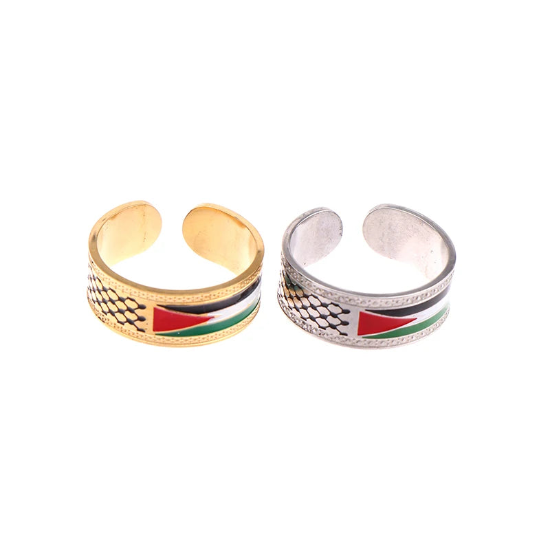 Luxurious and Exclusive Arab National Style Palestinian Scarf Kufiya Ring; Ideal Jewelry Gift for Modern Men and Women