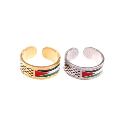Luxurious and Exclusive Arab National Style Palestinian Scarf Kufiya Ring; Ideal Jewelry Gift for Modern Men and Women