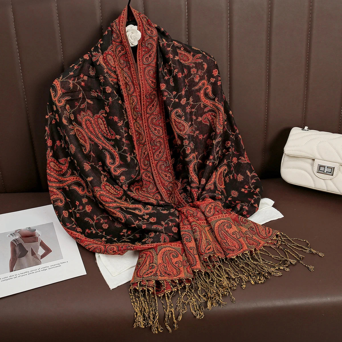 The Pashmina Veil – Long Cashmere Hijab Shawl for the Muslim Woman