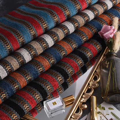 148x100cm Thickener Chenille Jacquard Sofa Fabric Cloth Stripe Luxury Anti-Slip Sofa Cover Boho Fabric Set Luggage DIY Clothing