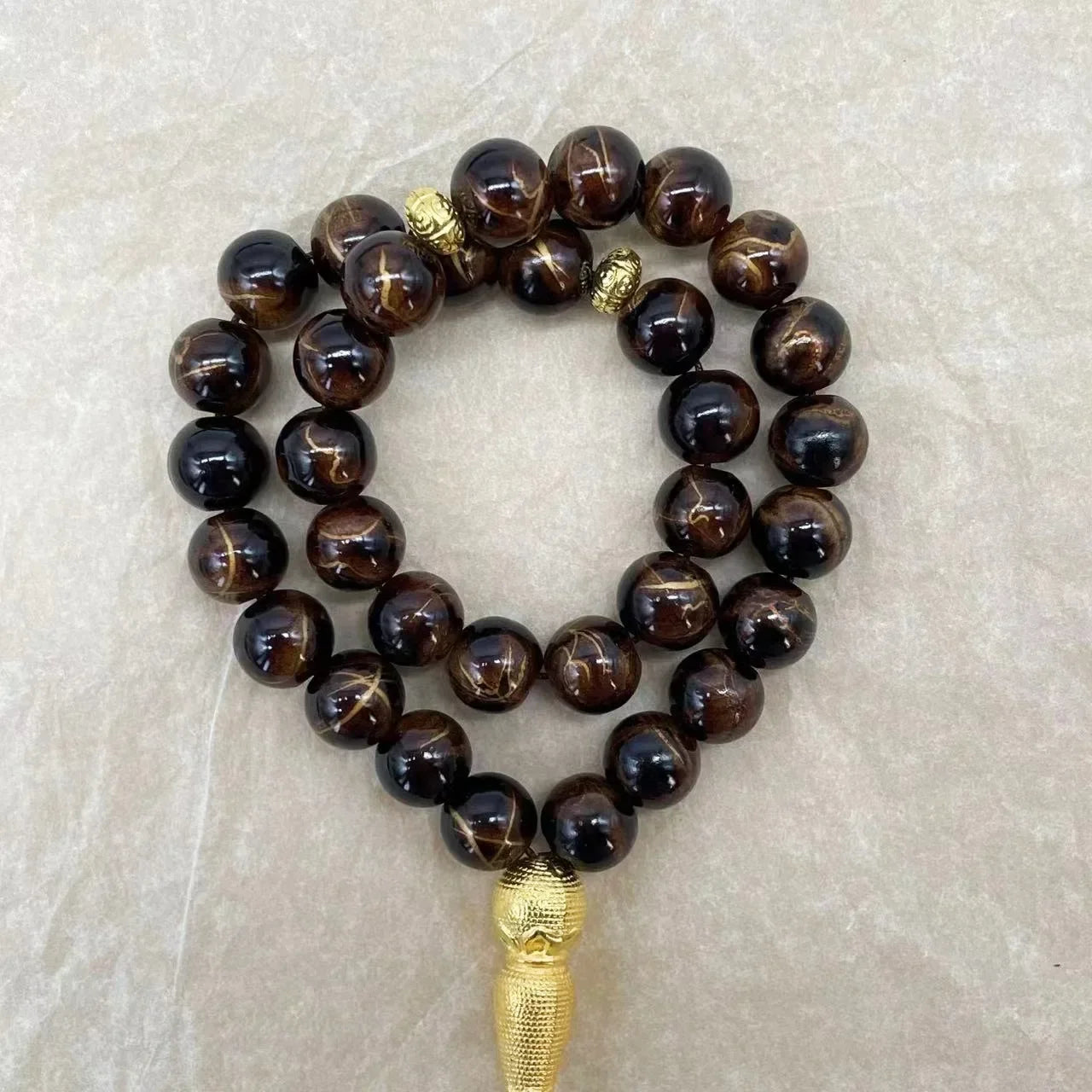 Middle East 10mm Beaded Bracelet Tassel Pendant 33 Prayer Beads Islamic Muslim Tasby Muhammad Rosary Tasbih Tasbeeh Unisex Gifts