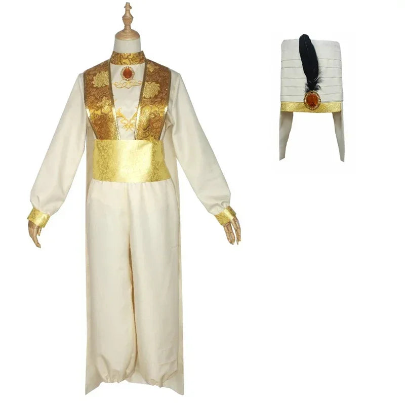 Disney Aladdin Cosplay Costume Aladdin Lamp Prince Costume Outfit for Adult Man Halloween Carnival Party Movie Cosplay Clothes