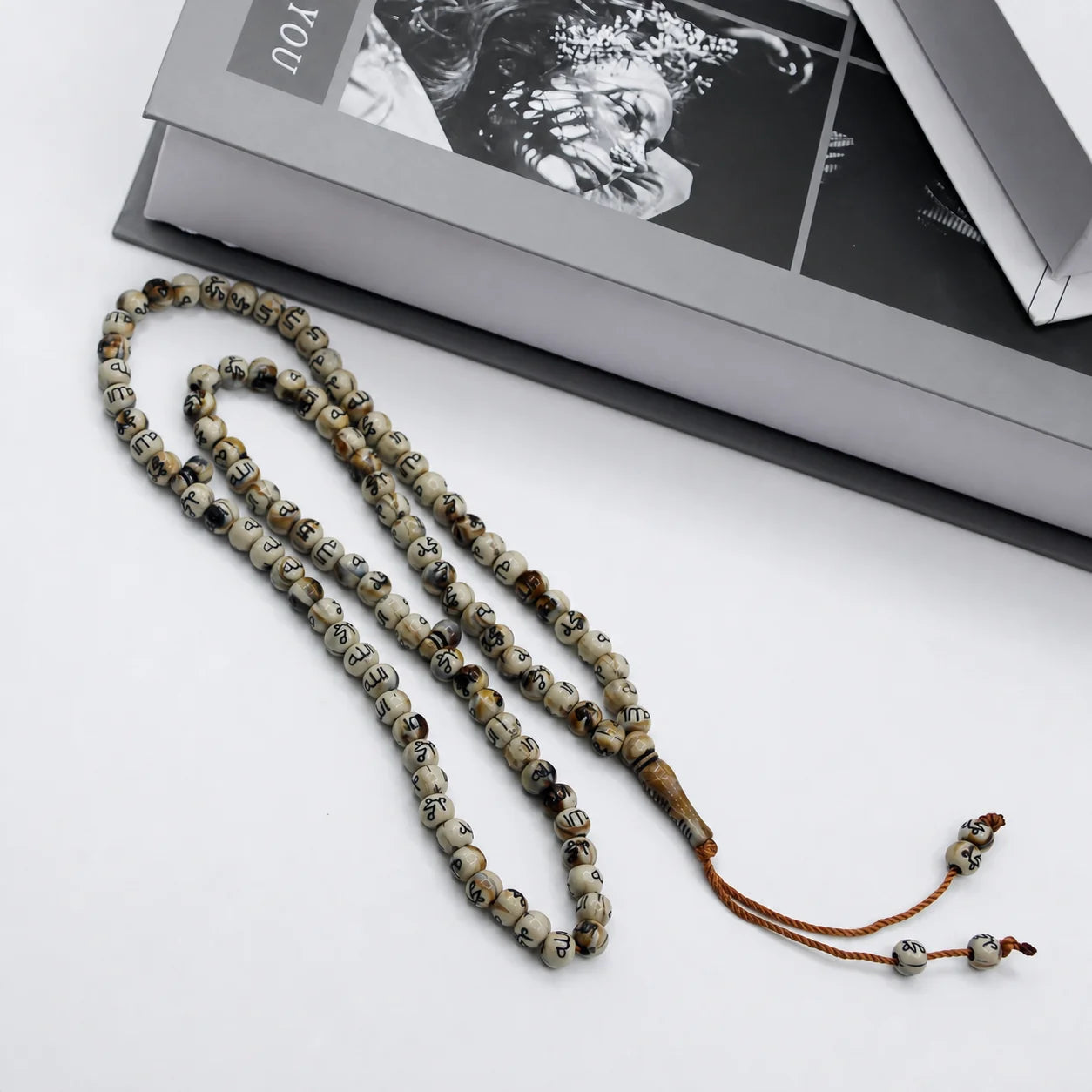 Muslim Tasbih 99 Rosary Beads Islam Prayer Beads with Allah Muhammad Names Engraved on Islamic Religion Eid Ramadan Gift
