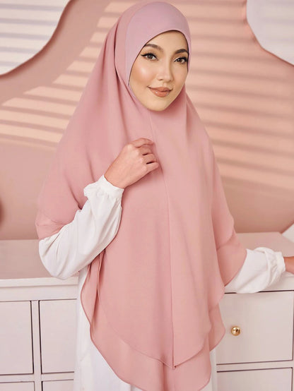 The Double-Layer Chiffon Instant Hijab – Effortless Elegance in Seconds