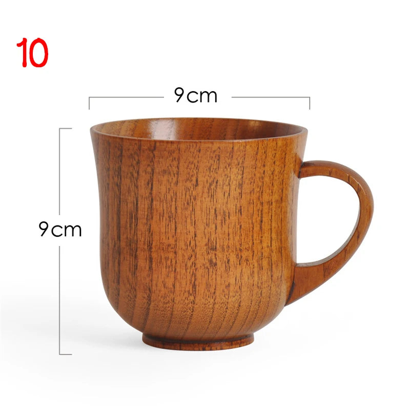 Handmade Spruce Wood Cups – Natural Big Belly Mug for Tea, Coffee & Milk