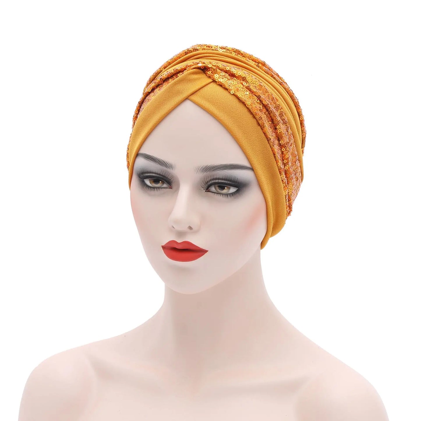 The Sequin Turban Cap – Shine with Modesty and Grace