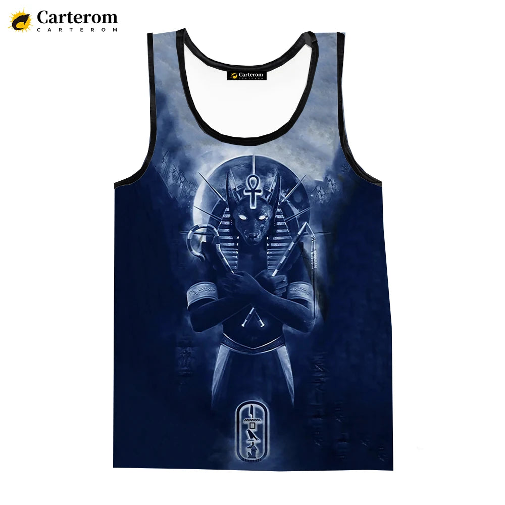 Egyptian God Pharaoh Tank Top – Men's Sleeveless Harajuku Oversized Streetwear