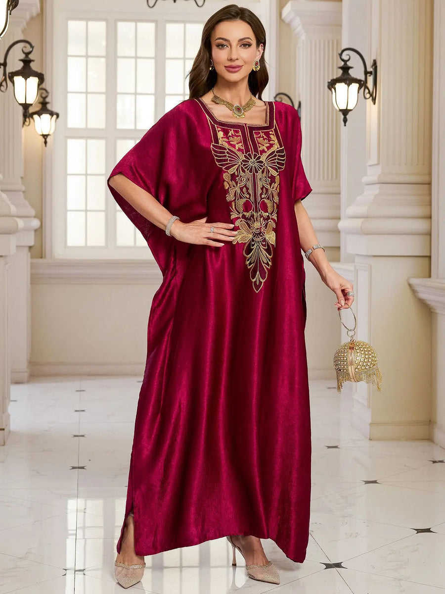 The Plus Size Moroccan Cover-Up – Embroidered Kaftan for the Arab Woman in America