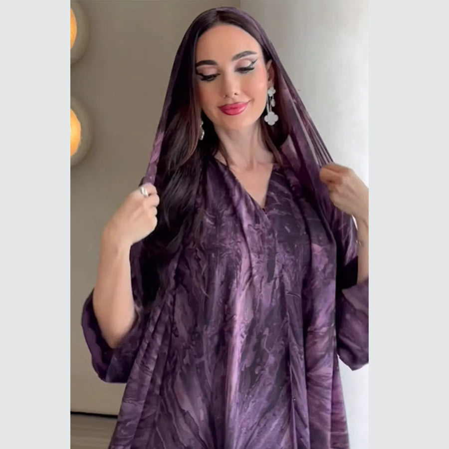 Printed Blessings – Cardigan Scarf Set for the Muslim Woman in America